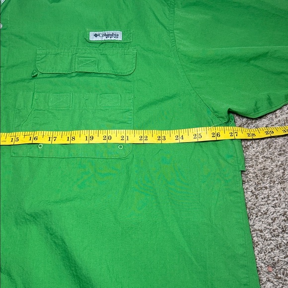 Columbia PFG Sportswear Men's Green Short Sleeve Button Down Shirt Size XL - Picture 4 of 6